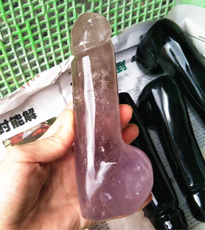 16-18 см натуральный кварц массаж палочка положительная энергия рейки Хрустальный пенис исцеление для женщин