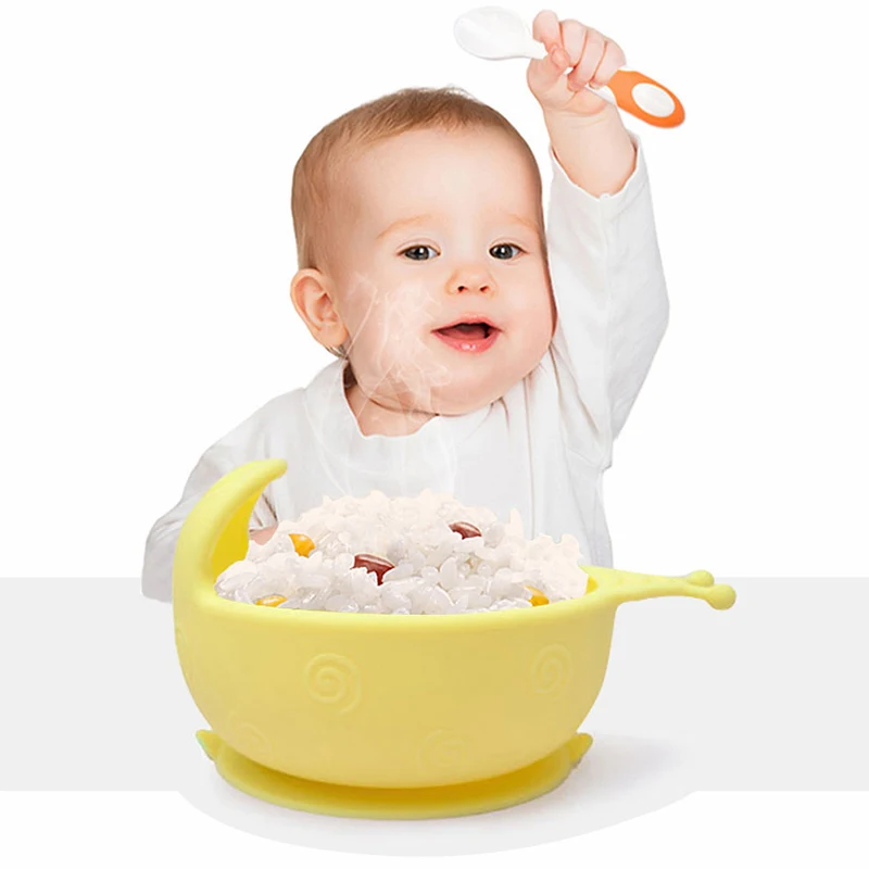 

Children Tableware Bowls with Suction Cups on Bottom Baby Food Feeding Kids Silicone Plate Snack Bowl for Toddlers Easily Wipe
