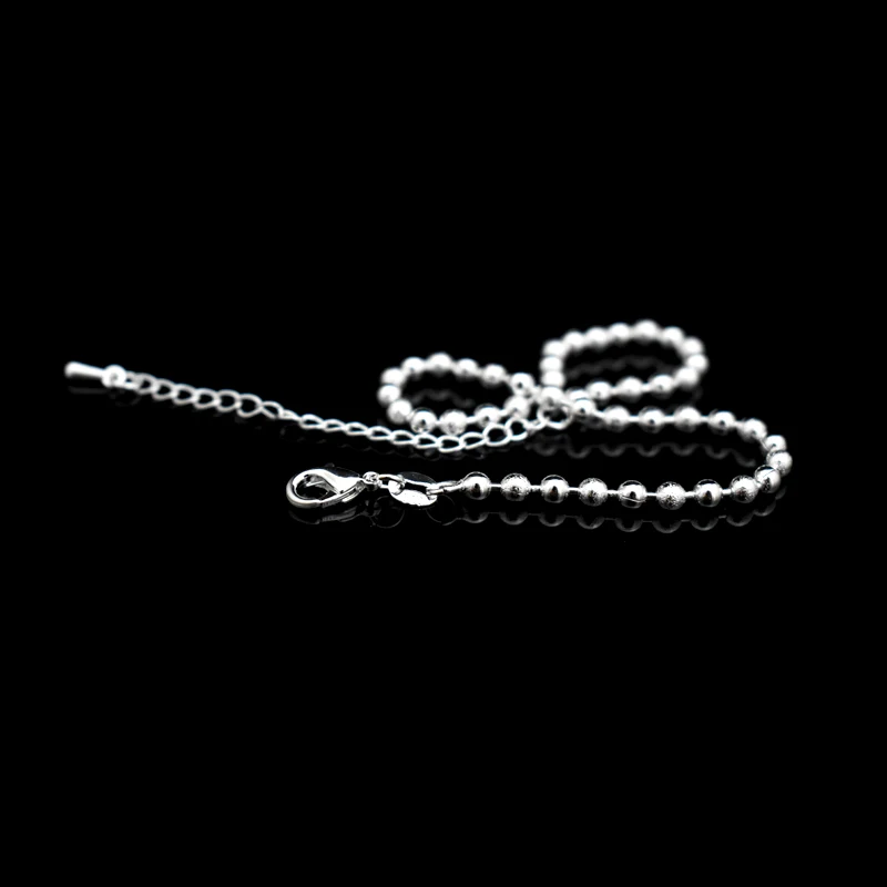 Anklet Bracelets Silver Anklets Ankle Chain Classic Small Round Ball Bead Anklets Foot Chain 925 Sterling Silver Ladies Foot Anklet Bracelet Women Jewelry