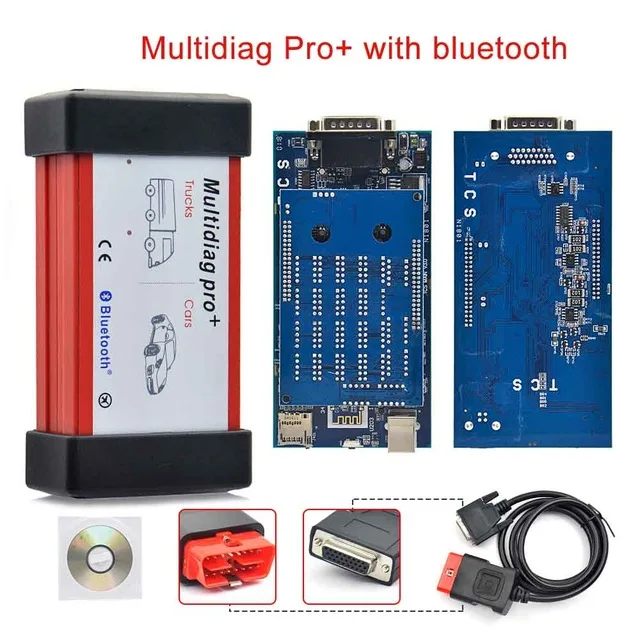 A++ качество Multidiag Pro+ Bluetooth диагностический инструмент vd pro plus OBDII OBD2 сканер. R3/ R1 версия программного обеспечения - Цвет: Белый