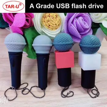 

10pcs 64GB usb flash drive Soft plastic microphone usb flash drive usb 32GB flash drive gift memory stick