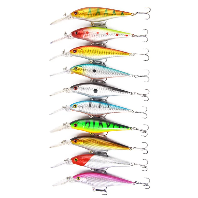 Fishing Lure Set 38 Piece Set fatty Minnow Lure Set Artificial Bionic Bait Hard Bait Fishing Bait Soft Lure Thunder frog jooyoo