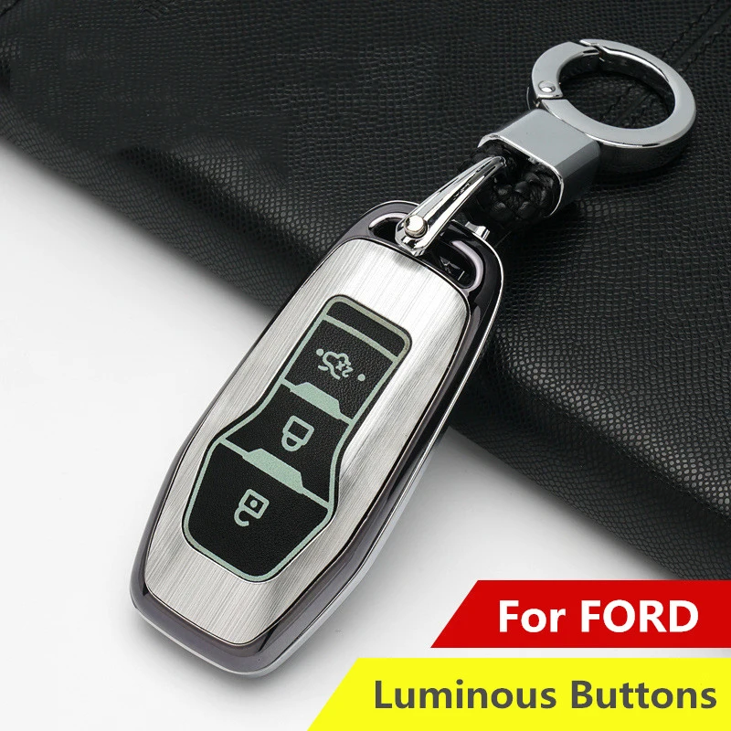 

Luminous Car Remote Key Fob Shell Cover Case For Ford F-150 Mondeo Galaxy S-Max Explorer Ranger 2015 2016 2017 2018 car styling