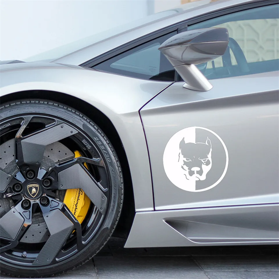 Second Half Price Car Styling Stickers PITBULL Dog Car Stickiers and Decals 1414CM Car Body Window Decorations stickers (6)