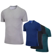 Men Compression Sports Fitness Shorts Sleeves Running T Shirts S-XXL Gym Workout Training Soccer Tees Men Shirt tight 2017