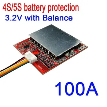

4S 5S 100A 12V 16V PCM BMS battery protection board w/ Balance for LiFePo4 Lithium iron phosphate battery 3.2V *4 5 CELLS