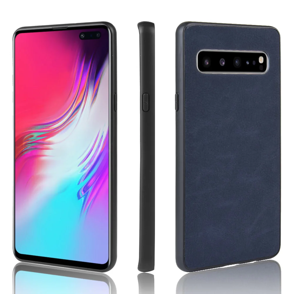 

For Samsung Galaxy S10 5G Case Silicone Soft Edge TPU Sheep PU Leather Hard Phone Cover For Samsung Galaxy S10 5G SM-G977B Case