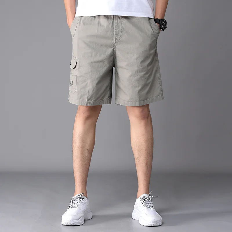 

Summer Mens Shorts Cotton Fashion Solid Straight Mens Casual Shorts Designer Overalls for Men Pantalones Cortos Hombre