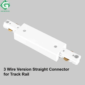 

GO OCEAN Track Lighting LED Track Rail Connector Straight Connectors 3 Wire Rail Connector Rail Joiner