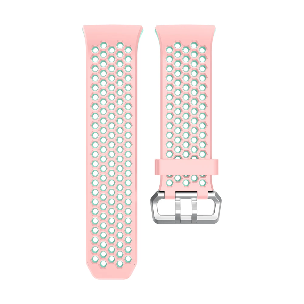 Aresh для Fitbit ионический ремешок, регулируемый спортивный силиконовый аксессуар для Fitbit ionic Smartwatch, розовый/зеленый(Большой 6,"-8,1"