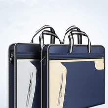 Водонепроницаемый Оксфорд холст Сумка для документов A4 Книга сумка на молнии обзор Книга сумка Легкий портфель