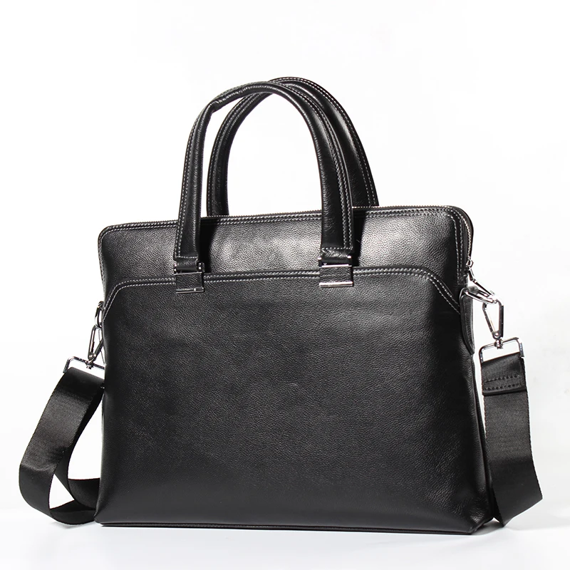 High end Laptop Briefcase Genuine Leather Bag Men Business Fashion