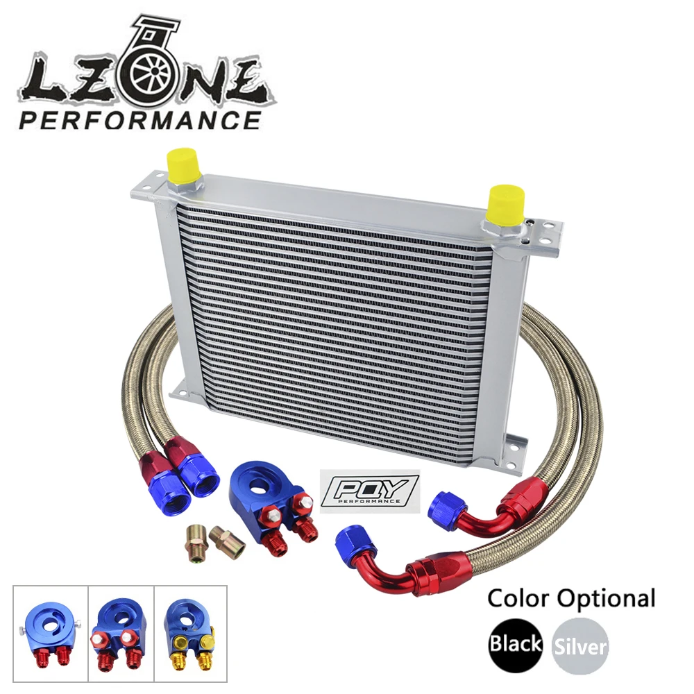 LZONE AN10 OIL COOLER KIT 30 ROWS OIL COOLER + OIL FILTER ADAPTER