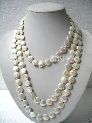 

~~ fast Shipping >>>Beautiful 11-13mm Color Coin Pearl 60 "Long Necklace