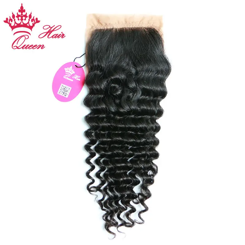 Queen Hair Products Free Part Silk Base Closure Brazilian
