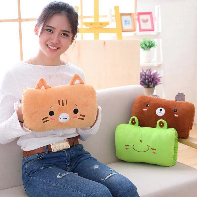 

Cartoon Hand Warmer Heater Plush Pillow Washable Hand Cushion finger hands