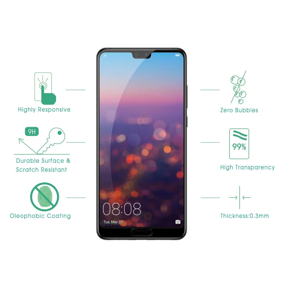 Seyisoo Brand Tempered Glass For Huawei P20 P20 Pro (2)