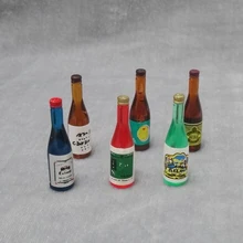 12 бутылок 1/12 кукольный домик Миниатюрный винный ликер модель мини игры кухня кукла еда напитки игрушки аксессуары