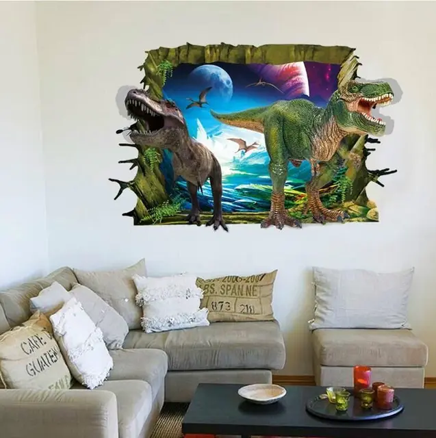 3D Muurstickers Voor Kinderen Kamers Dinosaurus Wereld Sticker Wall ... 3D Muurstickers Voor Kinderen Kamers Dinosaurus Wereld Sticker Wall ...