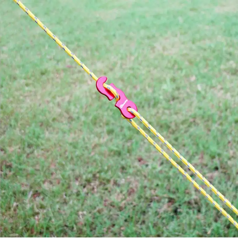 4 Pcs Reflective Camping Tent Guide Rope Guy Line Cord And Adjusters for Camping Backpacking Trekking Cycling Hunting Traveling
