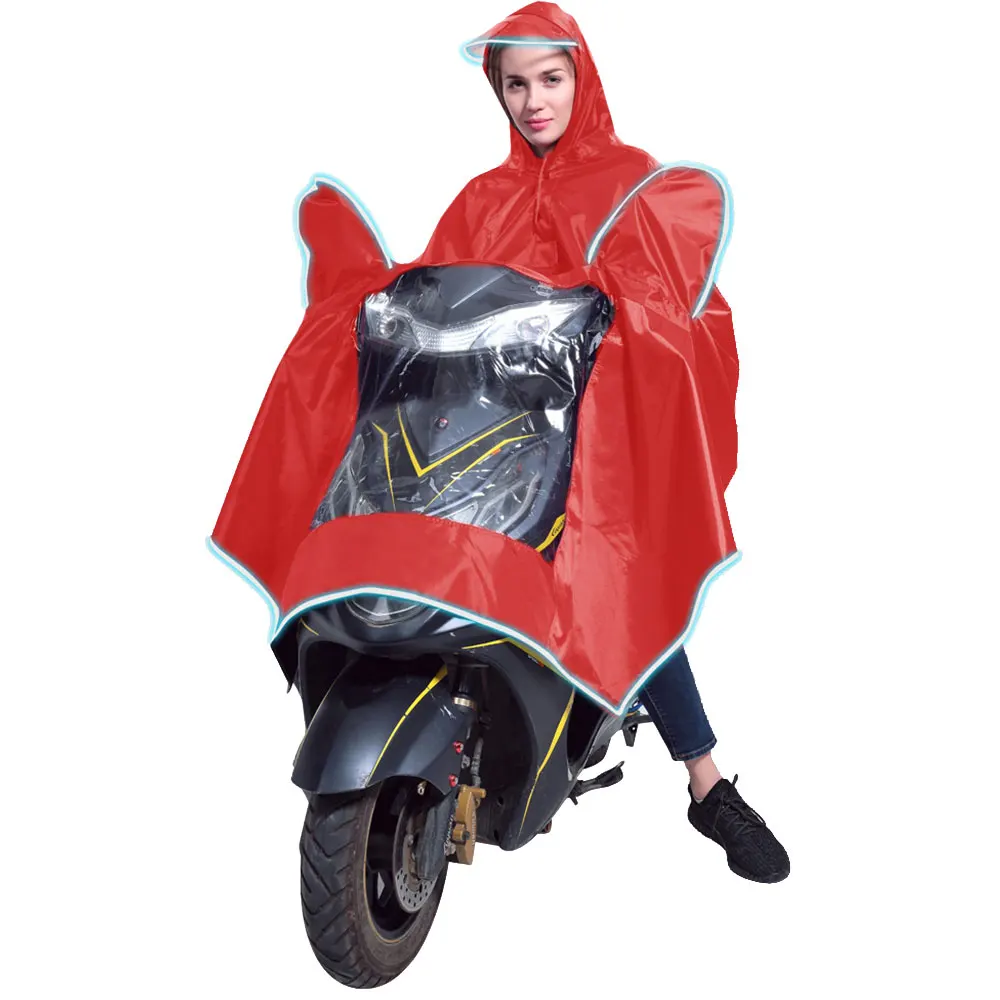Electric Bike Raincoat,Motorcycle Poncho Waterproof Mobility Scooter Rainwear Rain Cape Jackt Cover,Universal Weatherproof Rain Gear for Men Women