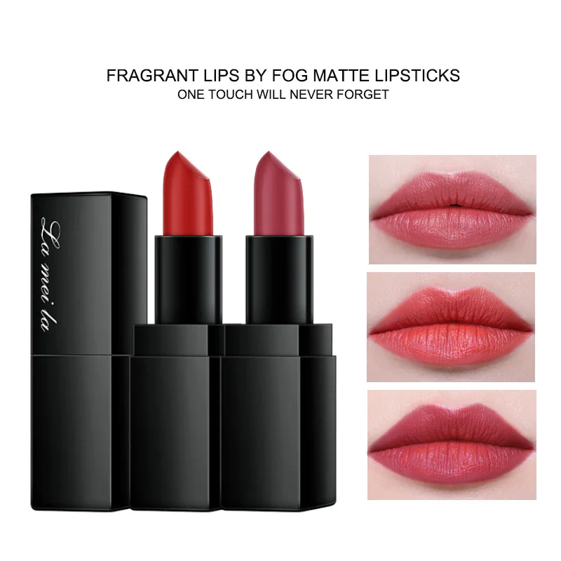 

LAMEILA 12 Colors Matte Lipsticks Waterproof Foggy Lip Sticks Tattoo Moisturizing Lipstick Makeup for Sexy Lips Batom Maquiagem