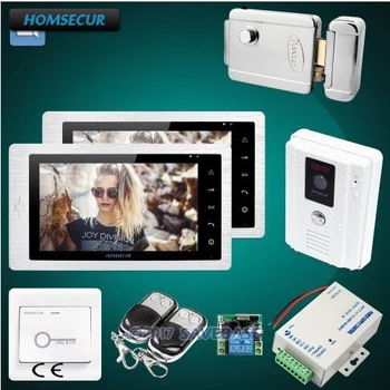 

HOMSECUR 7" Video Door Intercom with Electric Lock+Power Supply + Exit Button+Remote Controller