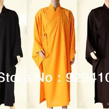3 цвета дзен высокого качества буддистская Униформа шаолин буддийский Декор монахи костюмы медитация Единоборства robeblack/коричневый/желтый