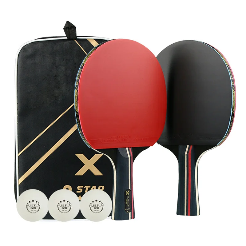New Table Tennis Bat Racket PingPong Paddle Long Short Handle Durable Bag 3 Balls XD88 | Спорт и развлечения