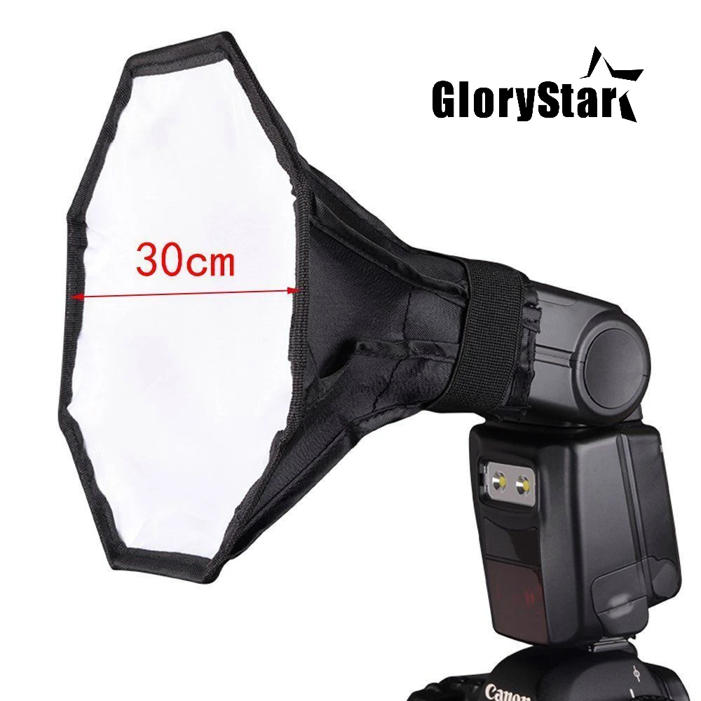 Octagon Flash Diffuser 30cm 12 inch 8 Square Mini Softbox for Canon