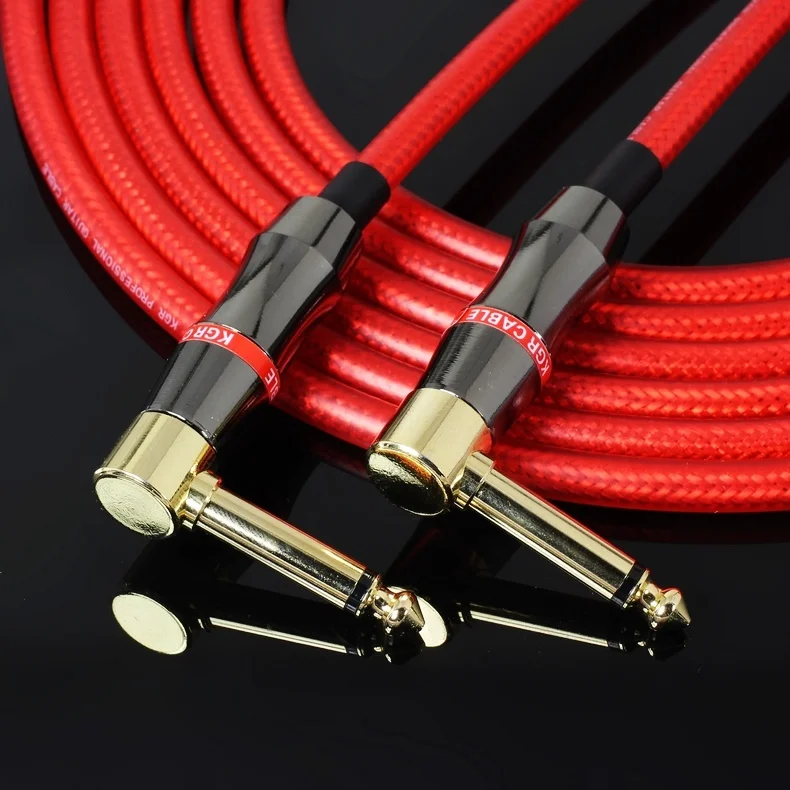 Высокая QualityKGR 3 м/6 м кабель для электрогитары линии бас инструмент Кабельный линии Медь - Цвет: 15M RR