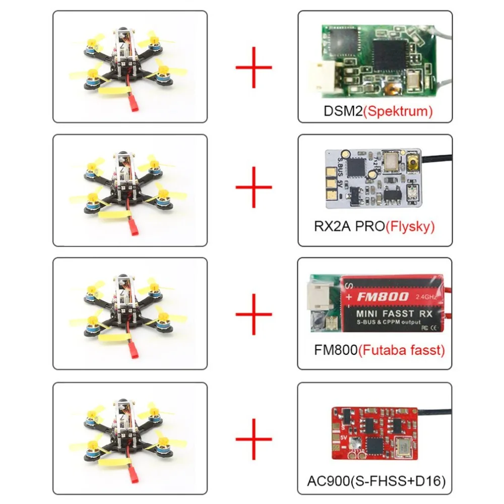 

LDARC Flyegg 100 V2 5.8G Micro Mini Brushless FPV RC Racing Drone Quadcopter with FM800 Receiver VTX Camera OSD PNP Version
