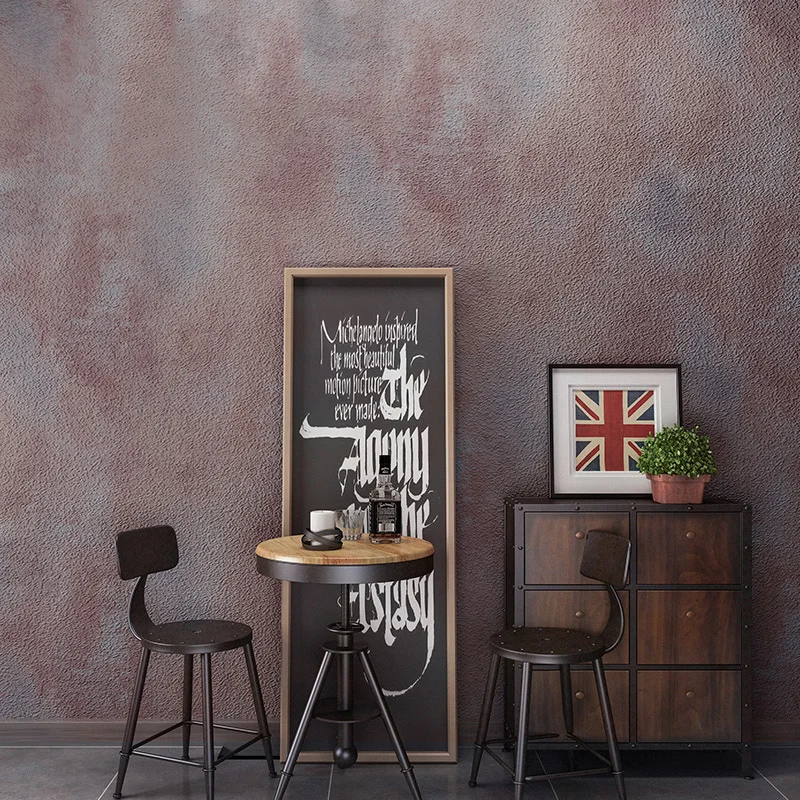 Vintage Wallpapers Home Decor Solid Color Cement Wallpaper Rolls Waterproof Wall Paper