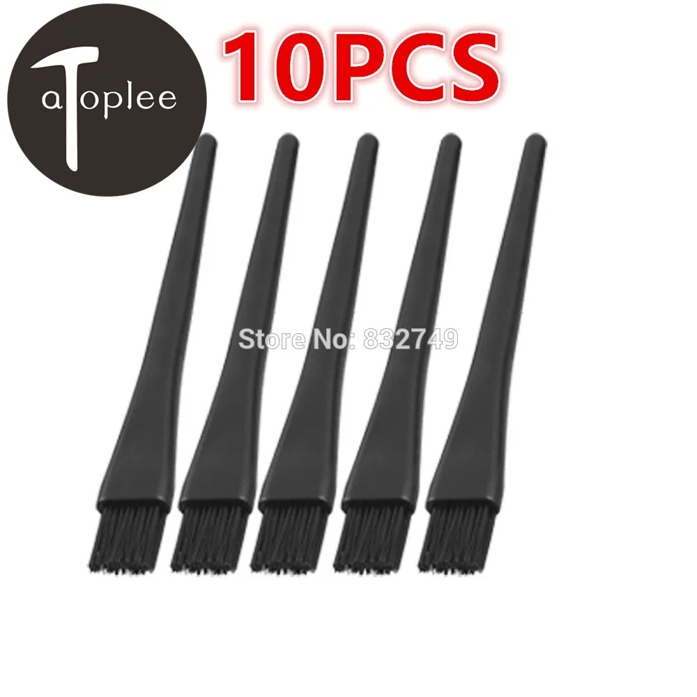 

10pcs Black Non Slip Handle PCB Rework ESD Anti Static Dust Brush 15cm For Mobile Phone Tablet PCB BGA Repair Soldering
