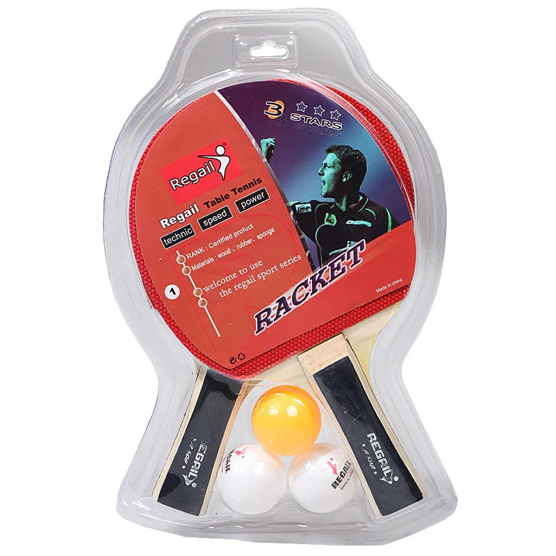 1 Set Table Tennis Rackets Portable Professional Poplar Ping Pong Racket for Beginner Pingpong