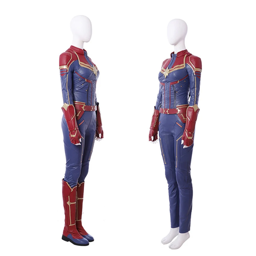 Captain Marvel Costume PU Endgame Cosplay Women Quantum Suit Carol Danvers Costumes Halloween Costumes for Women Disfraz Mujer