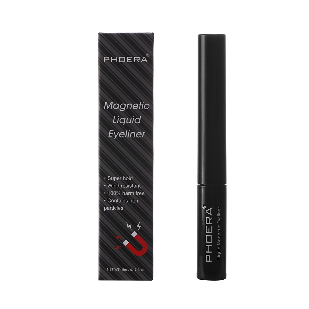 PHOERA Magnetic Eyeliner Liquid Easy To Wear Fast Drying Sweat-proof Longlasting Waterproof Eyeliner for Magnets Eyelashes TSLM2