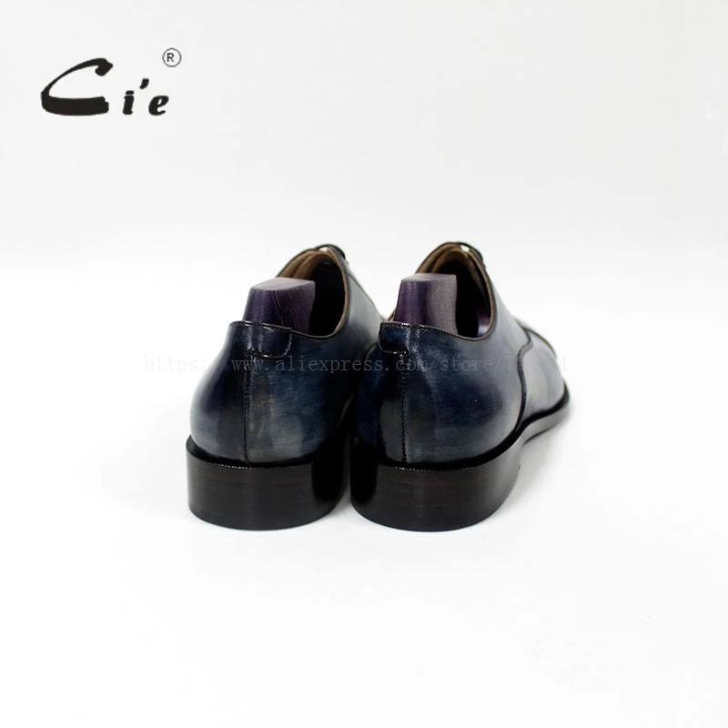 Respiráveis Homens 100 blake Rodada Oxford 03 Ox Sapato De Genuíno 03 Handmade Ofício Captoe Couro Patina Bespoke Cie Marinha Bezerro Mackay Dos Zaq0wZt