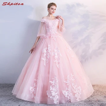 

Pink Lace Mother of the Bride Dresses for Weddings Ball Gown Sexy Evening Gowns Groom Godmother Quinceanera Dresses