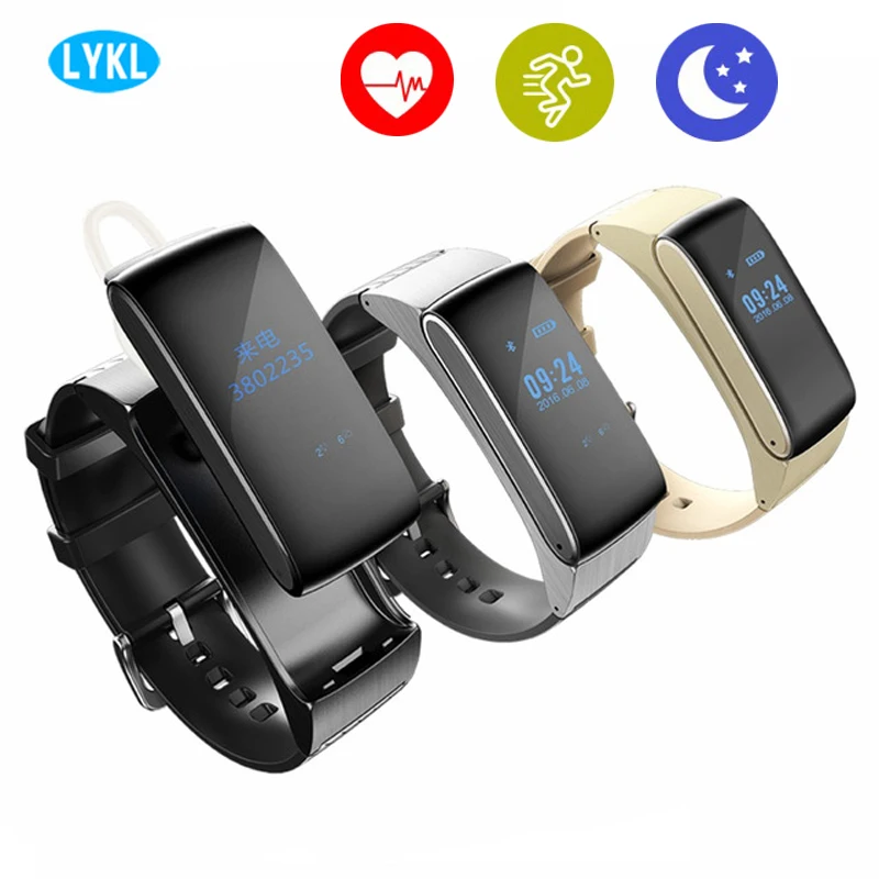

DF22 Smart Band Bluetooth Talkband Smart Bracelet Sound Headset Call SMS Reminder Wristband Pedometer Fitness Tracker Smartband