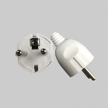 

EU Plug AC Power Adapter Socket 16A 250V Connector Cable Electrical Plug White Male Converter Adaptor Detachable Plug
