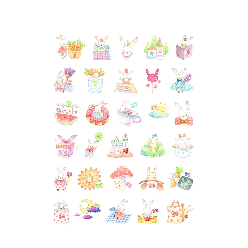 

2 pcs/lot Anime Pink Rabbit Decoration Mohamm Planner DIY Sticker Pack Post It Notebook Agenda Toy Stickers Scrapbooking