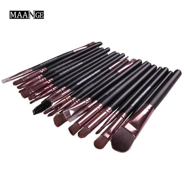 15/20pcs Makeup Brushes Set Foundation Powder Blush Eye Shadow Brow Blending Wood handle Make Up Brush Kit Cosmetics Tool