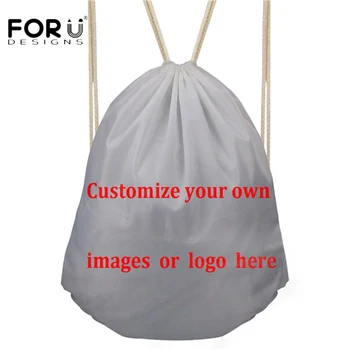 

FORUDESIGNS Personality Customized Women Drawstring Bags 3D Printing String Backpack for Lady Girls Travel Beach Bag Men Bagpack