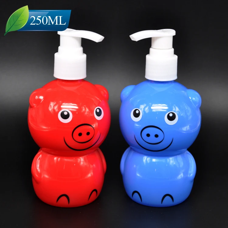 Download Lovely 250ml Red Blue Pig Shampoo Bottle Refillable Lotion ... Yellowimages Mockups