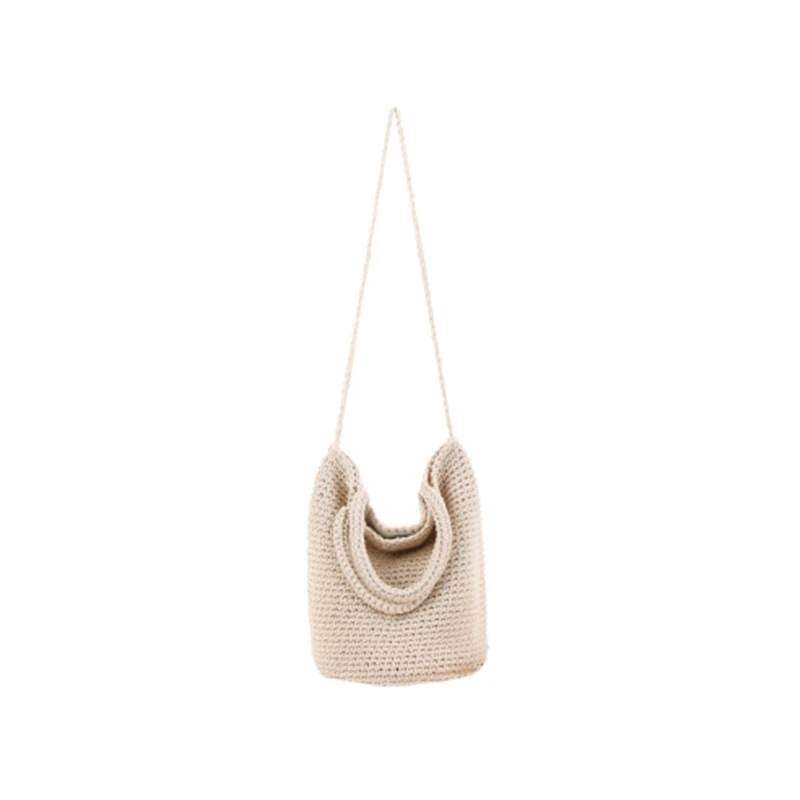 Women Sen Versatile Shoulder Shackle Woven Bag Bohemian Holiday Straw Bag(Beige) | Багаж и сумки