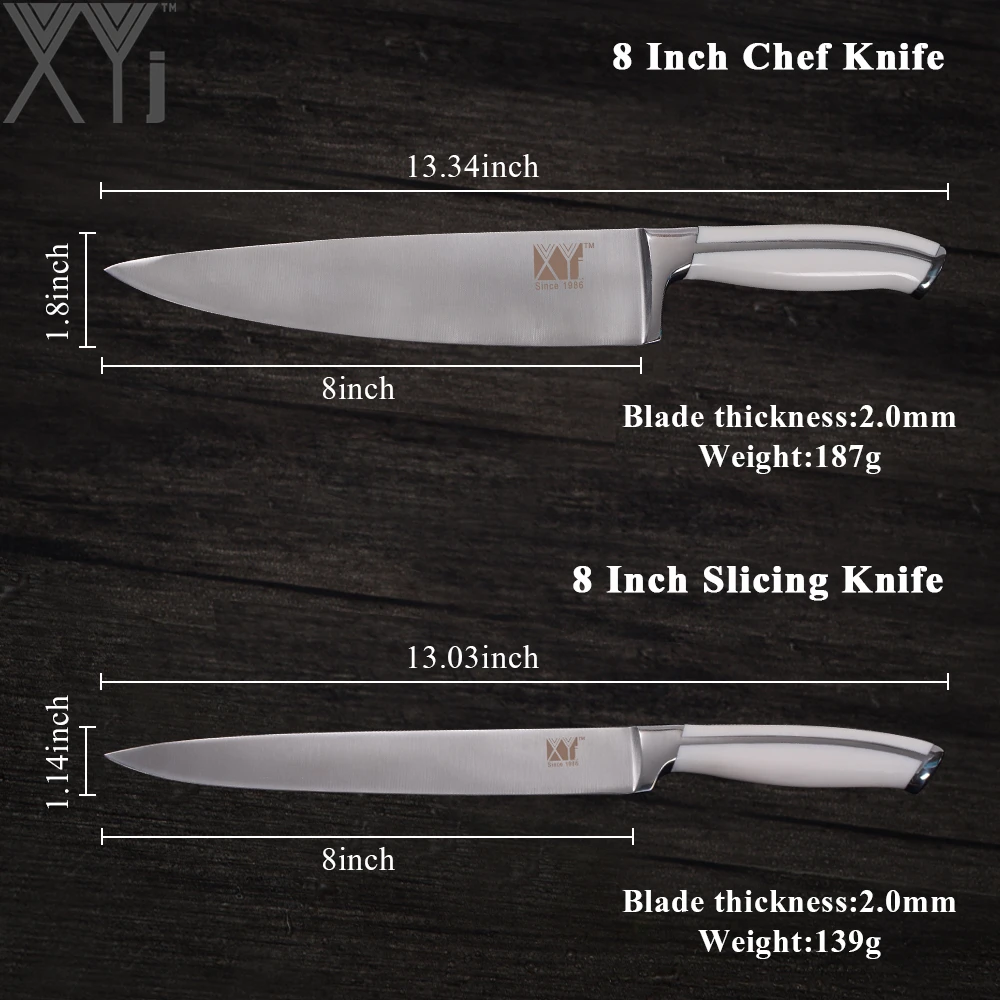 XYj Germany Style High Carbon Stainless Steel Kitchen Knife Slicing Chef Bread Santoku Utility Paring Knife Cooking Perfect Tool XYj Germany Style High Carbon Stainless Steel Kitchen Knife Slicing Chef Bread Santoku Utility Paring Knife Cooking Perfect Tool