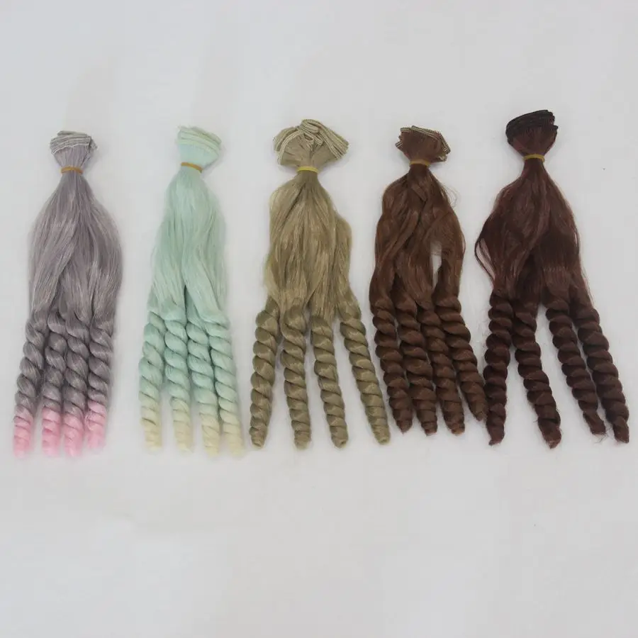 

Doll Wigs Hair 1pc 20CM Hair Wefts for Kurhn BJD SD Pullip Blyth American Doll High Temperature Fiber Doll Accessories DIY Hairs