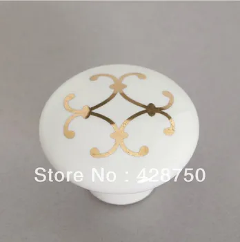 

38mm White Ceramic Knobs Bedroom Kitchen Door Cabinet Cupboard Knob Pull Drawers Handle (5 pieces/lot)