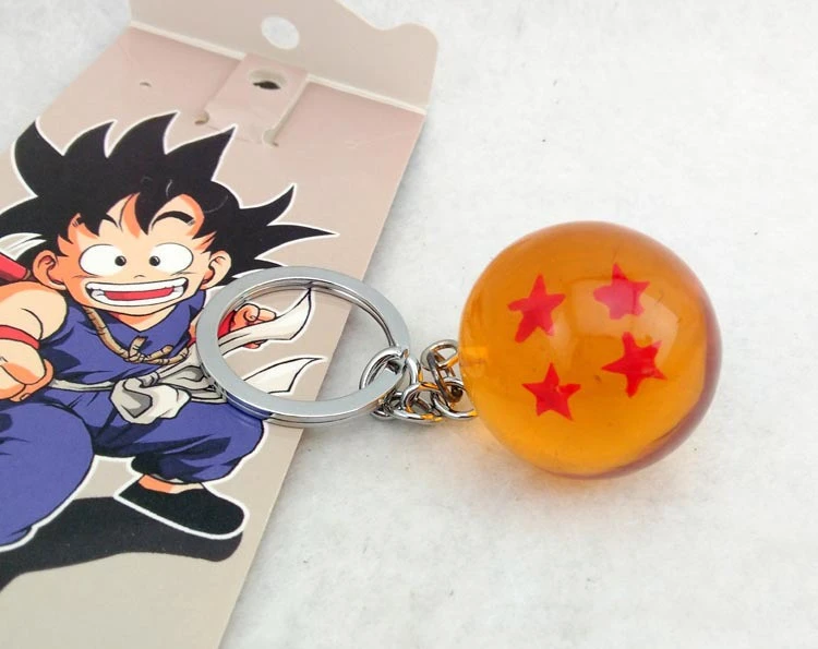 Anime Dragon Ball Z Son Goku Keychain Keyring Figure 3d 4 Star Sheer Resin Ball Pendant Toys Gift Son Goku Anime Dragon Balldragon Ball Aliexpress